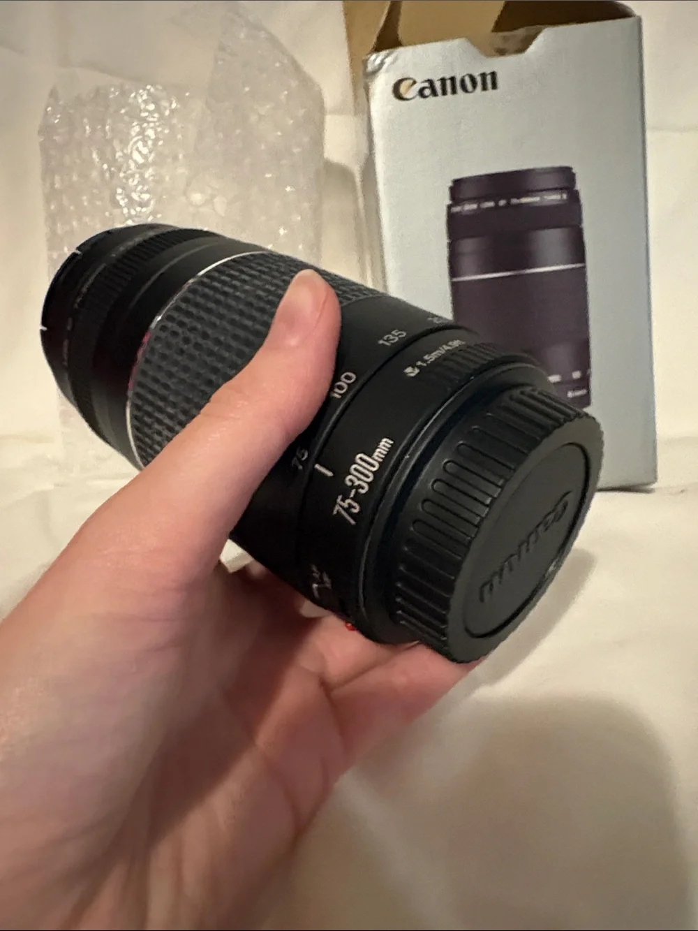 Canon Black Telephoto Zoom Lens Box - 75-300mm